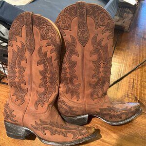 Cavenders Women's Snip Toe Exotic Cowboy Boots